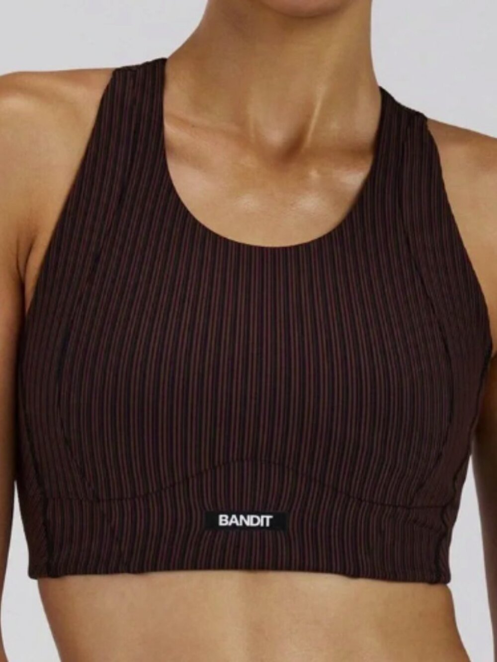 NWT Bandit Cadence™ Longline Bra - Cacao / Black - SIZE XS - Picture 2 of 9